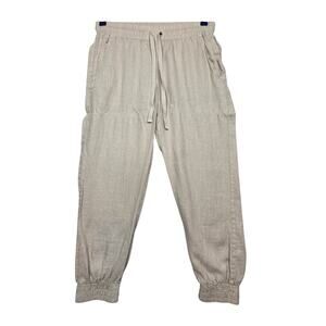 Cloth & Stone Tan Linen Drawstring Joggers Size XS